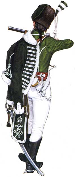 Униформа карабинера 1-го прусского гусарского полка, 1794 год