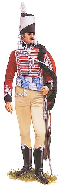 Униформа офицера 8-го прусского гусарского полка фон Блюхера (von Blücher), 1806 год - Uniformen Offizier der preußischen Husaren 8. von Blücher (von Blücher) 1806
