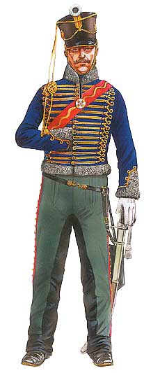 униформа офицера 2-го Бранденбургского гусарского полка 1809 года - Uniform Offizier 2. Husarenregiment Brandenburg 1809