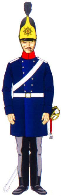 солдатский фельдмаш прусского Garde du Corps, 1815 год