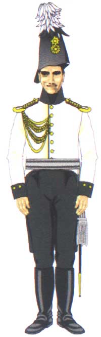 офицер Силезского кирасирского полка в белом лейброке, 1813 год