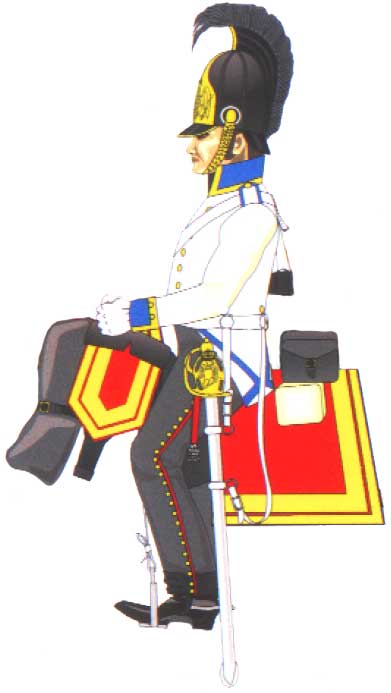 унтер-офицер Бранденбургского кирасирского полка в белом коллете, 1813 год
