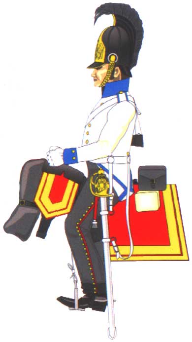 рядовой Бранденбургского кирасирского полка в белом коллете, 1813 год