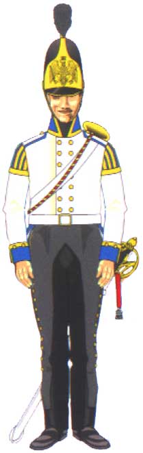 трубач Бранденбургского кирасирского полка в белом коллете, 1813 год