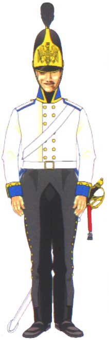 унтер-офицер Бранденбургского кирасирского полка в белом коллете, 1813 год
