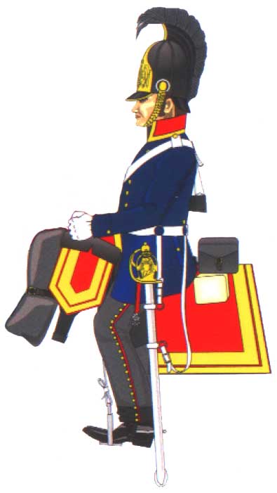 унтер-офицер Бранденбургского кирасирского полка в синей литовке, 1813 год