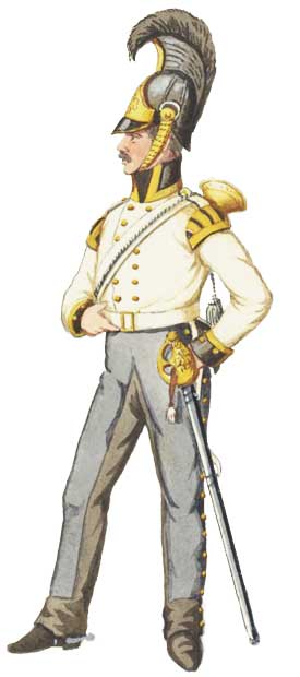 Униформа трубача Силезского кирассирского полка (№1), 1813 год - Uniformen Trompeter Silesian Kürassier-Regiment (№1), 1813