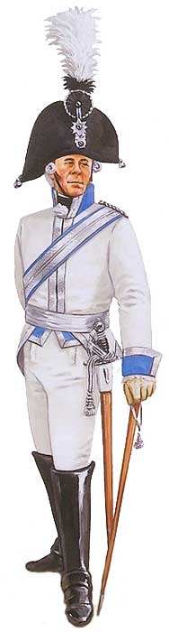 Униформа офицера прусского кирассирского полка №11, 1806 год - Uniforms officer Prussian cuirassier regiment №11, 1806 