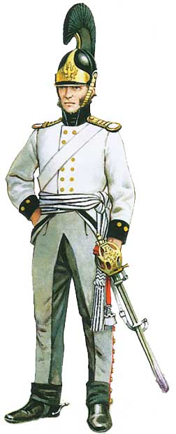 Униформа офицера Силезского кирасирского полка (№1), 1813- Uniformen Offizier Silesian Kürassier-Regiment (№1) 1813