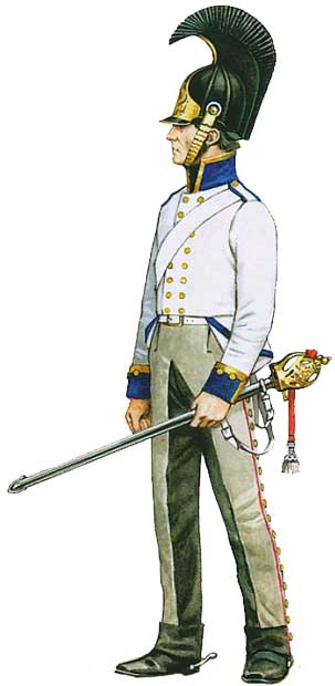 Униформа унтер-офицера Бранденбургского кирасирского полка (№4), 1813- Uniforms NCO Brandenburg Cuirassier Regiment (№4), 1813