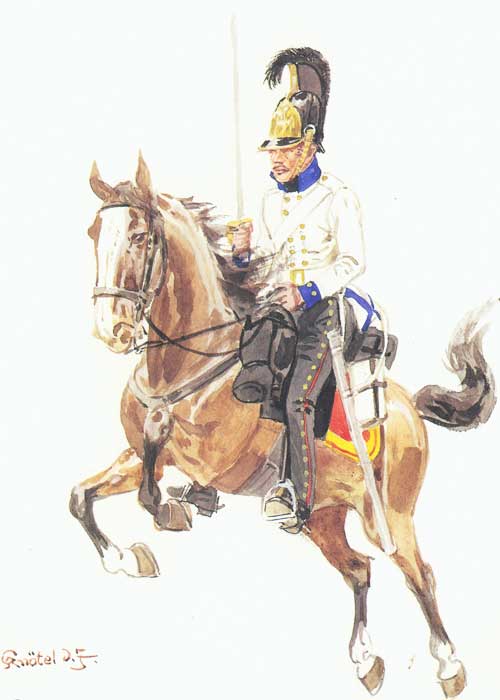 Униформа рядового прусского Бранденбургского кирассирского полка, 1813 год - Uniformen Privat Brandenburg preußischen Kürassier-Regiment 1813