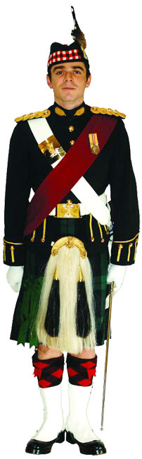 офицер Королевского полка Шотландии (Royal Regiment of Scotland) в униформе №1А