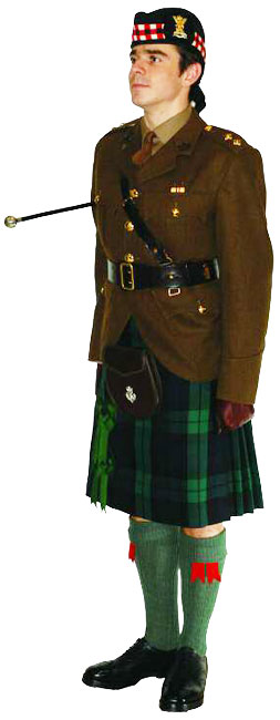 Офицер Королевского полка Шотландии (Royal Regiment of Scotland) в униформе № 2В.