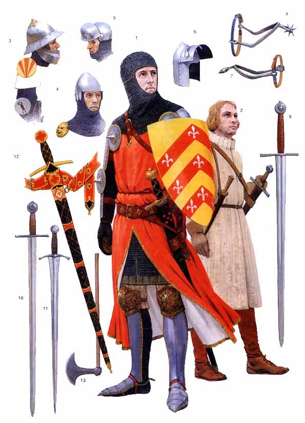Средневековая одежда и доспехи рыцарей (фото)