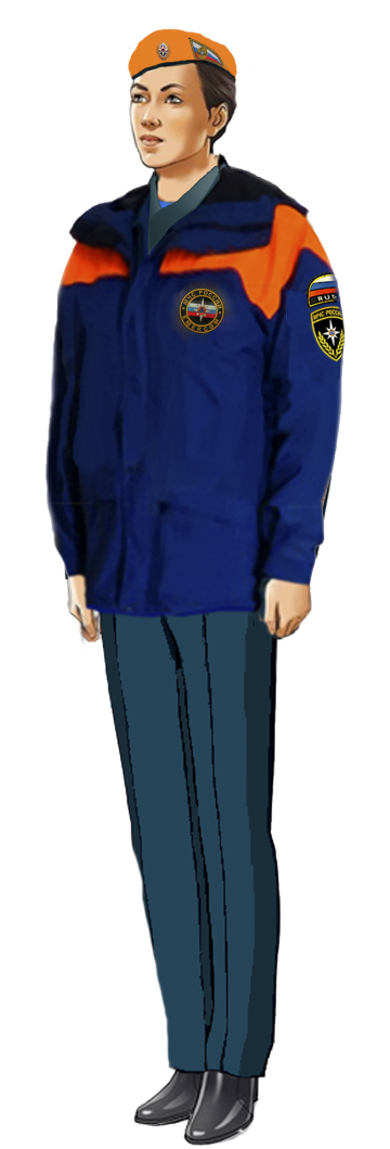 Женская Летняя повседневная форма с курткой демисезонной (вне строя) младшего начальствующего состава ФПС ГПС МЧС России