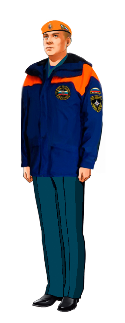 Мужская Летняя повседневная форма с курткой демисезонной (вне строя) младшего начальствующего состава ФПС ГПС МЧС России