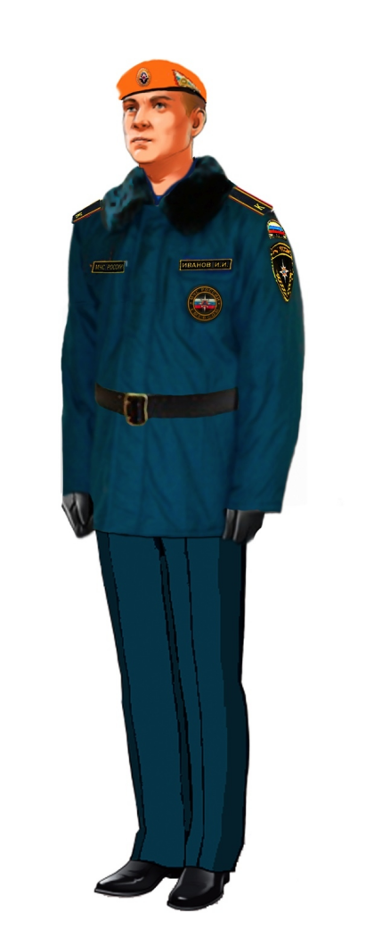 Мужская Зимняя повседневная форма (вне строя) младшего начальствующего состава ФПС ГПС МЧС России
