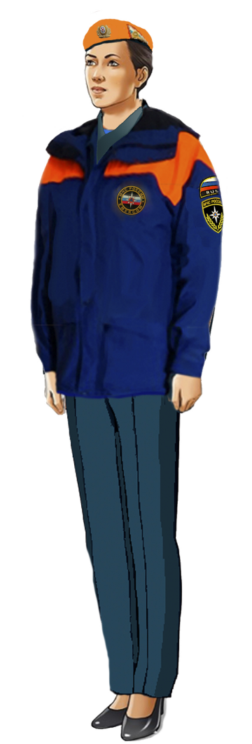 Женская Летняя повседневная форма с курткой демисезонной (вне строя) старшего и среднего начальствующего состава ФПС ГПС МЧС России