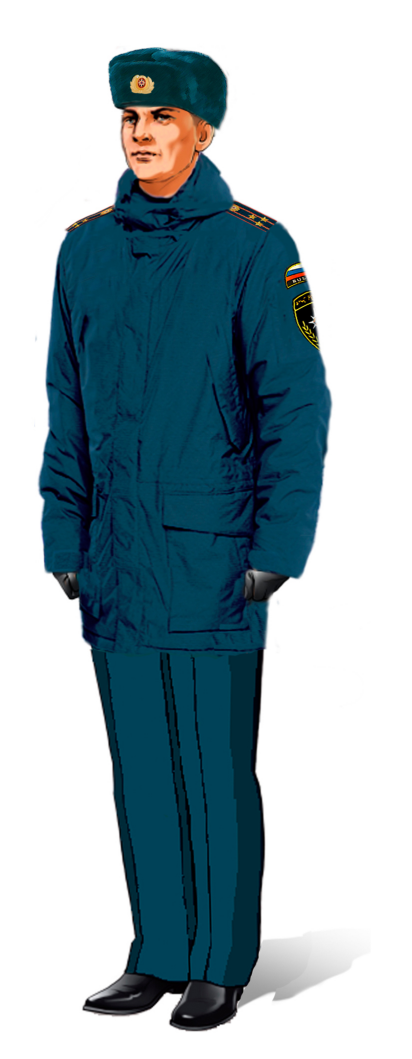 Мужская Зимняя повседневная форма старшего и среднего начальствующего состава ФПС ГПС МЧС России