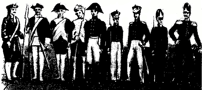 Форма одежды кадетов Морского корпуса до 1852 года