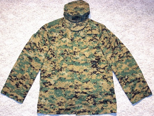 На снимке пример американского камуфляжа Marpat, используемым морскими пехотинцами