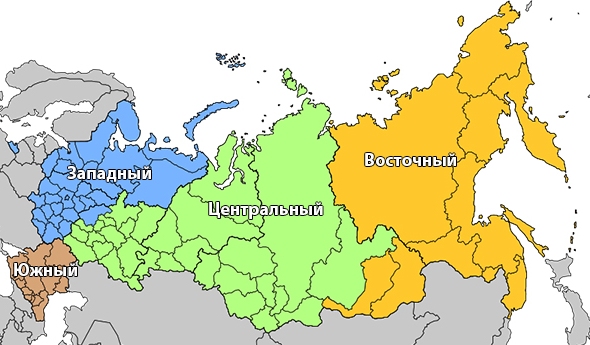 Территории округов